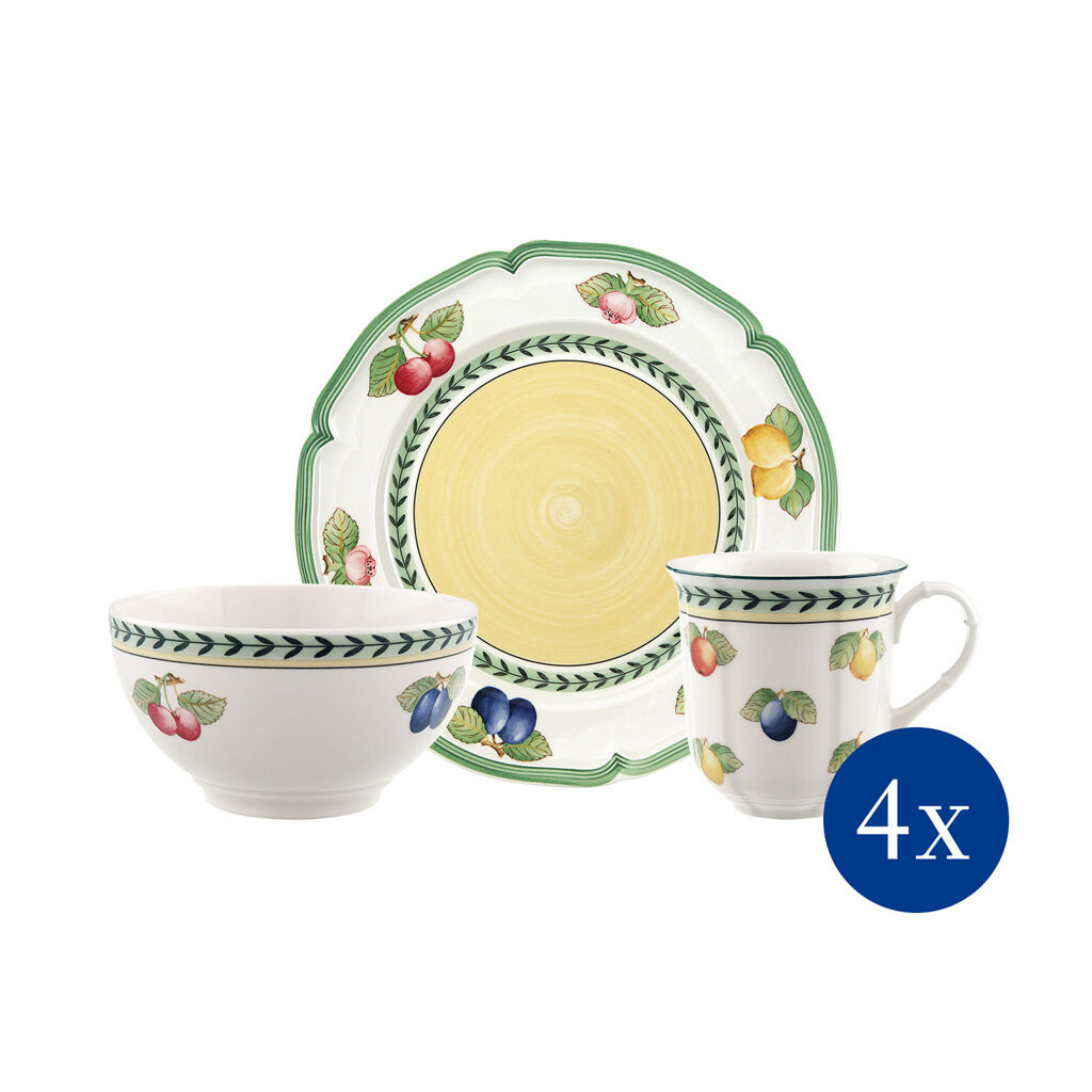 French Garden Fleurence 12 Piece Dinnerware Set