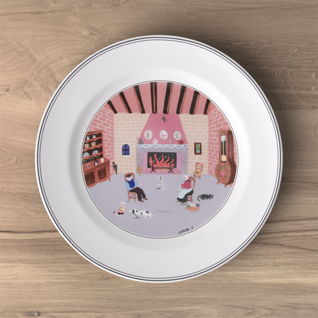 Design Naif Dinner Plate #5 – By The Fireside