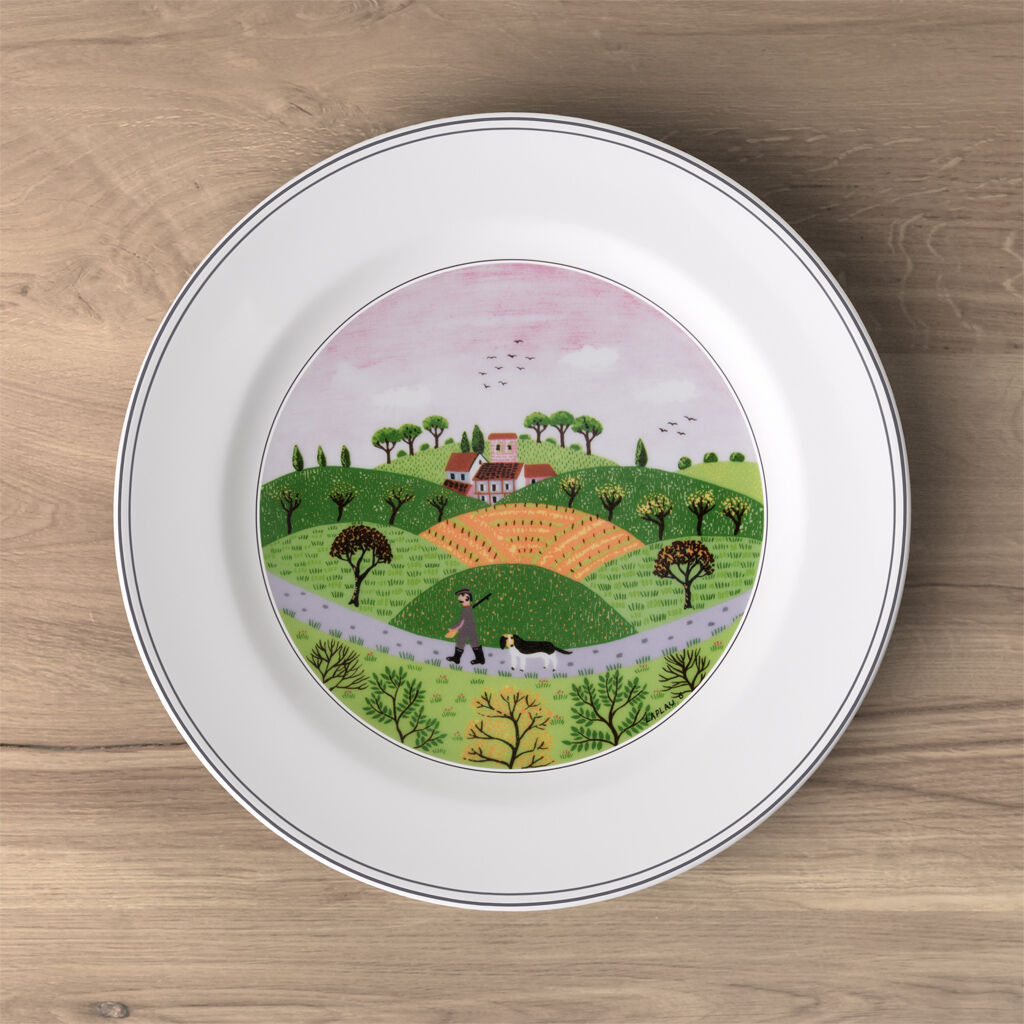 Design Naif Dinner Plate #6 – Hunter & Dog