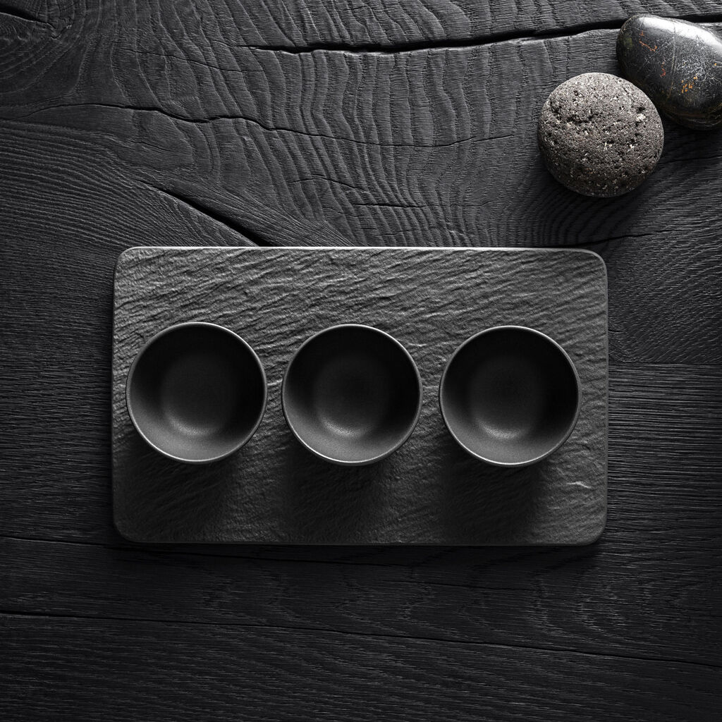 Manufacture Rock Dip Bowl & Tray 4 Piece Set