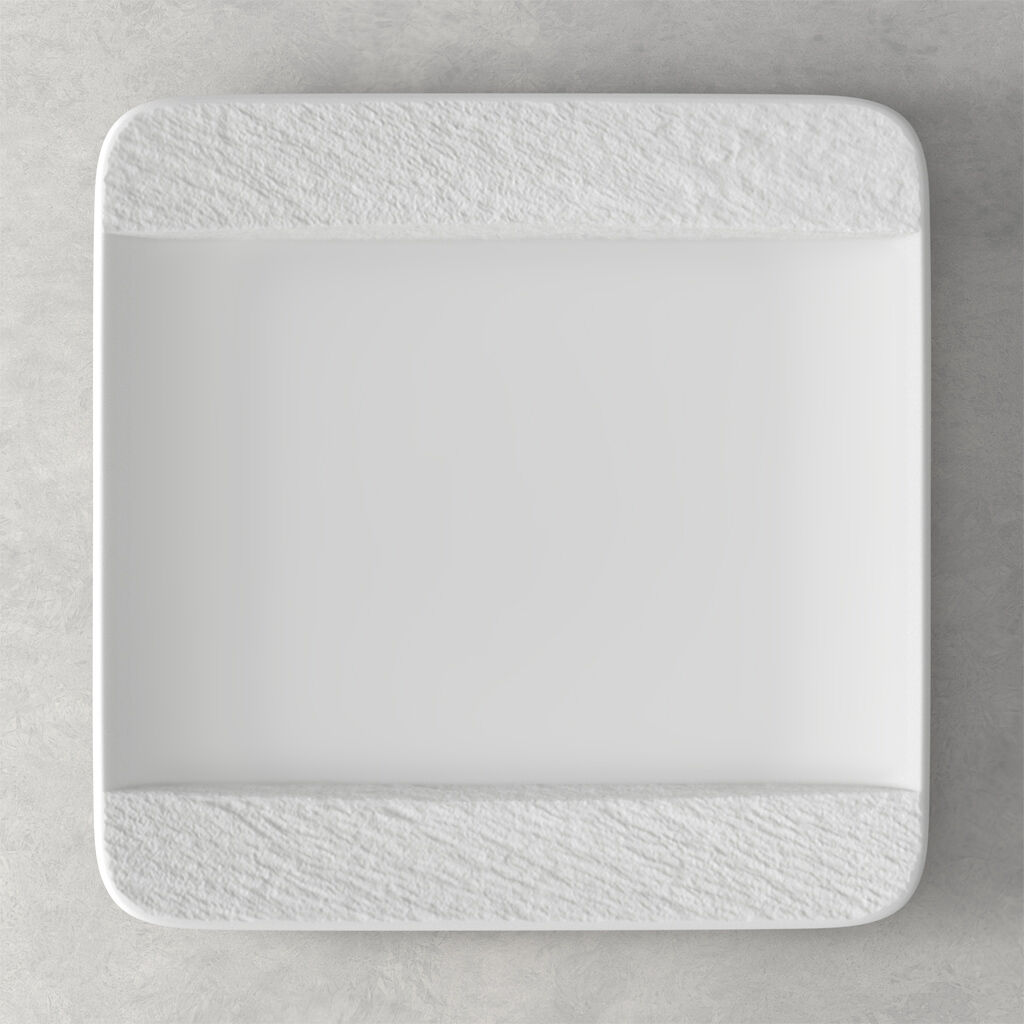 Manufacture Rock Blanc Square Dinner Plate