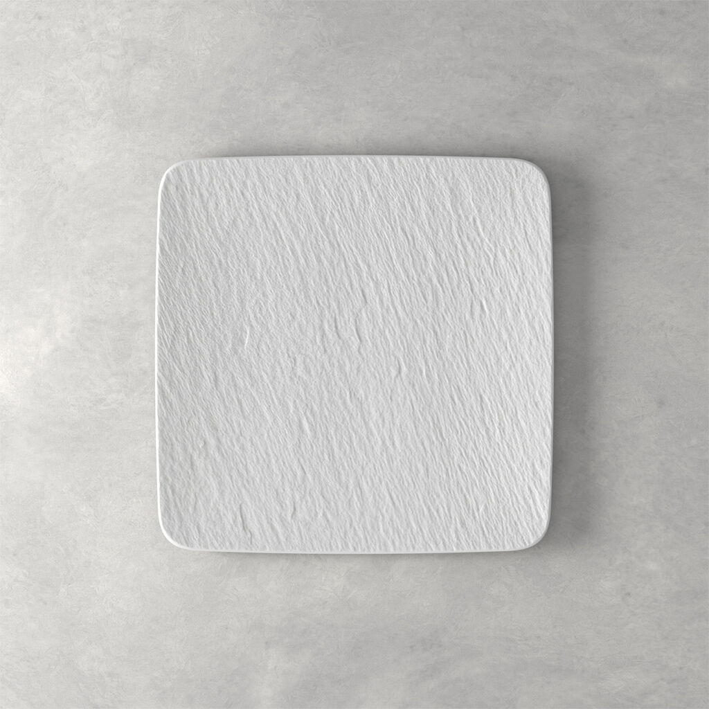 Manufacture Rock Blanc Square Serving Plate