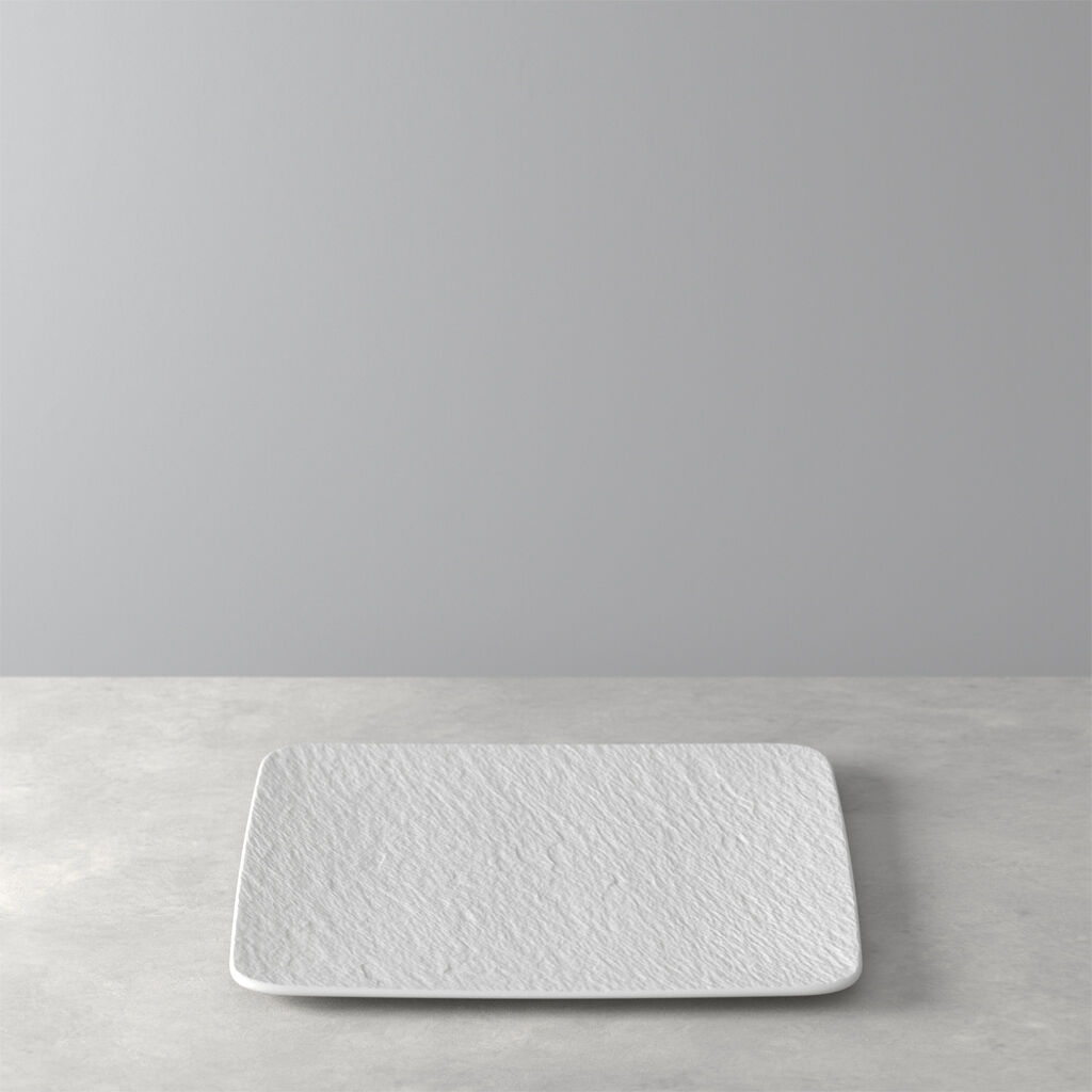 Manufacture Rock Blanc Square Serving Plate