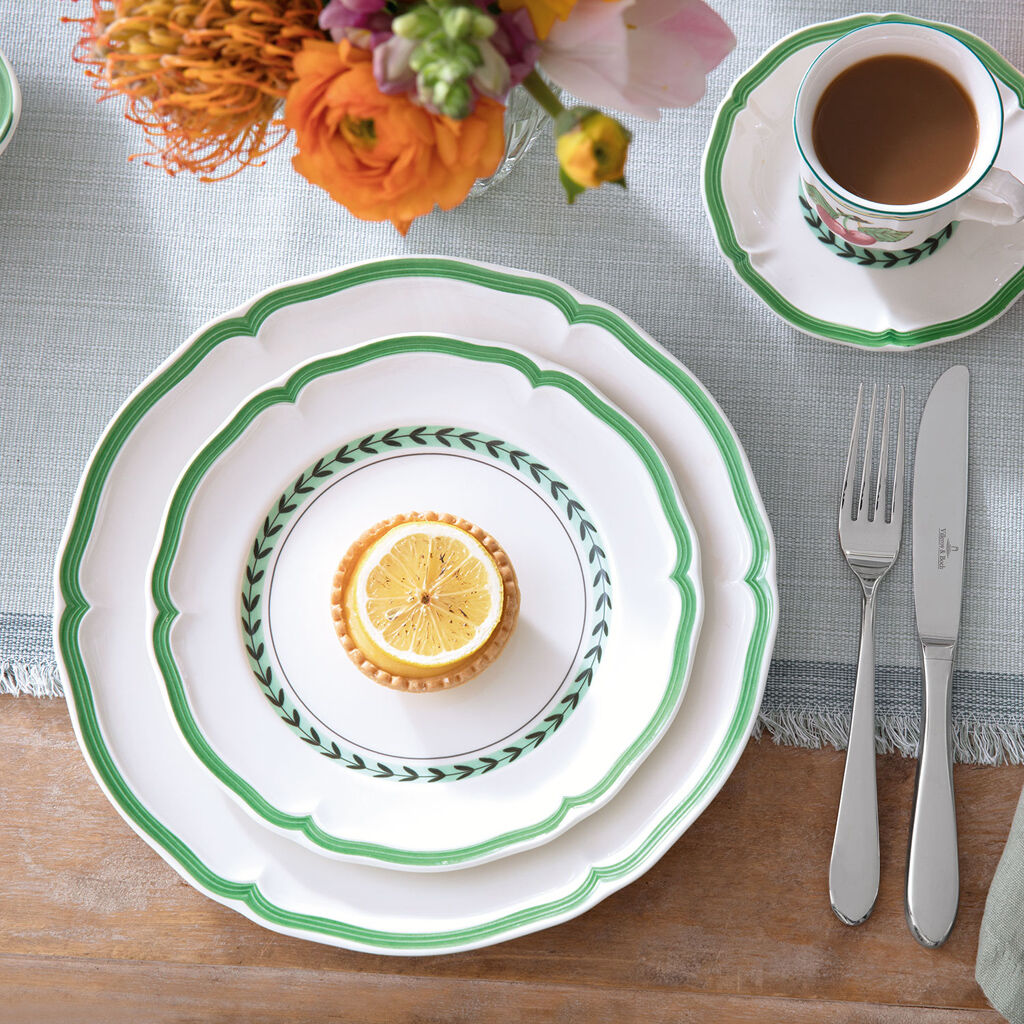 French Garden Green Line Dinner Plate