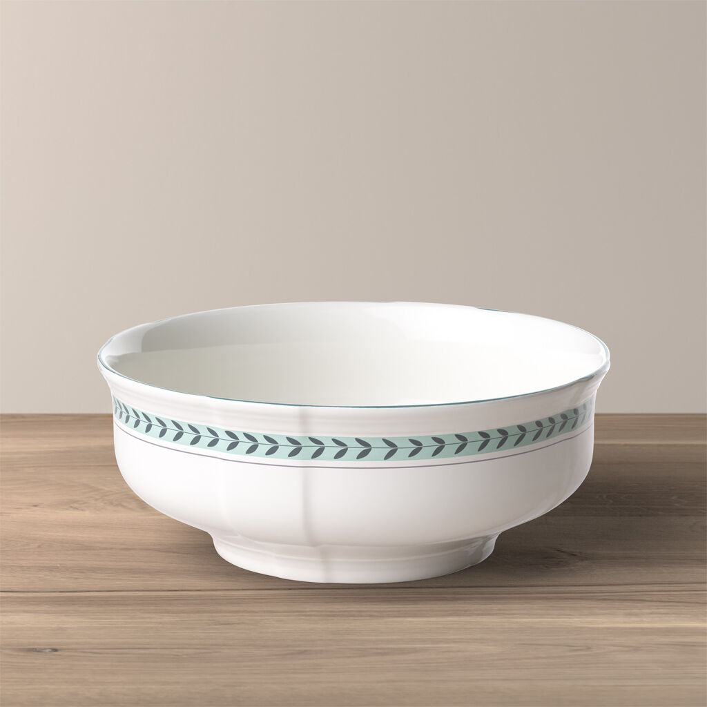 French Garden Green Line Round Vegetable Bowl