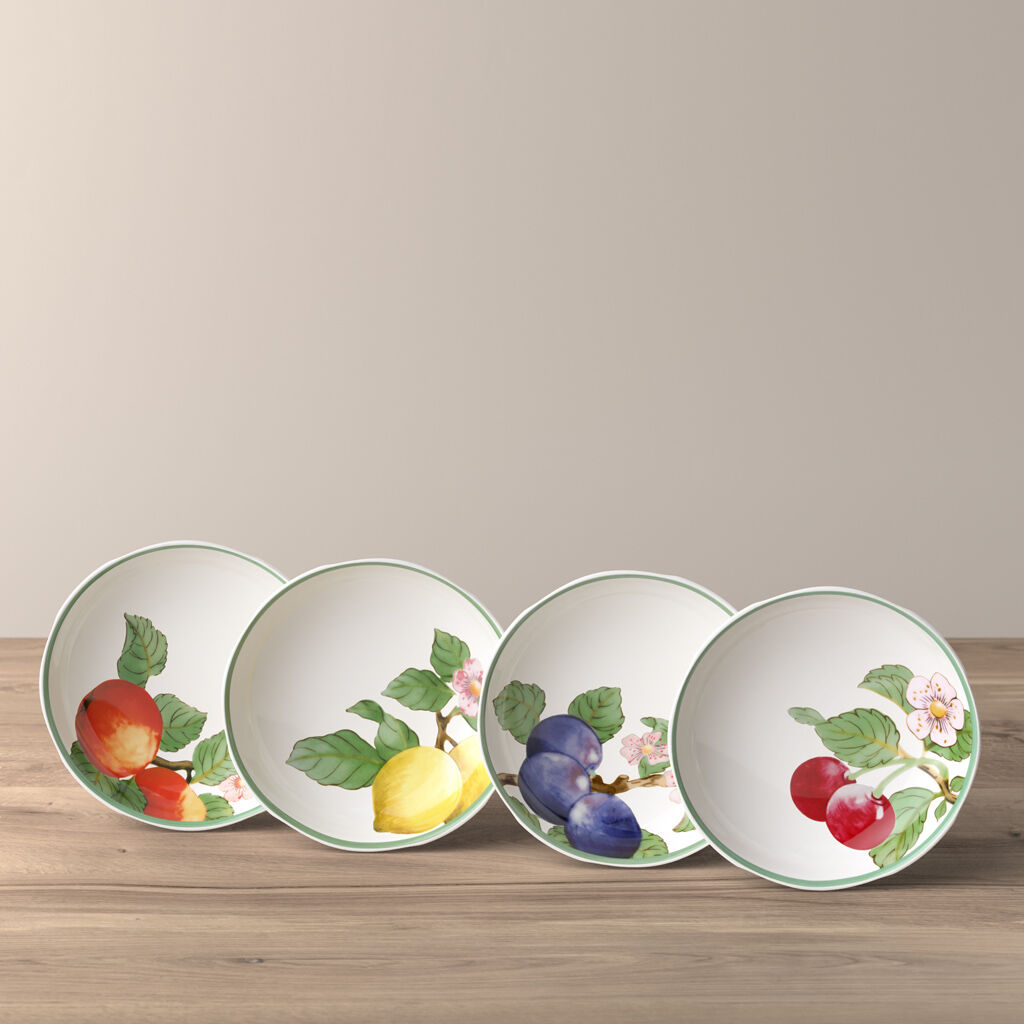 French Garden Modern Fruits Pasta Bowl: Assorted, Set of 4