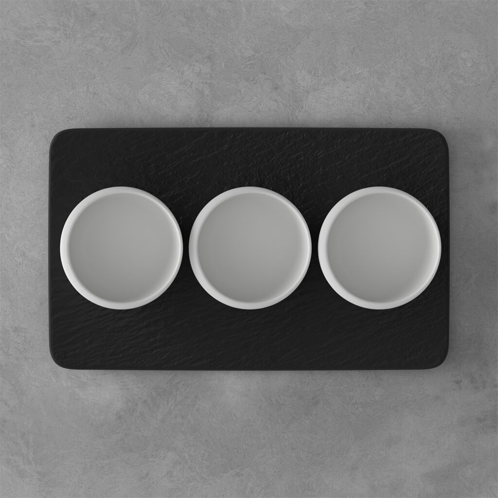 NewMoon Dip Bowl & Tray 4 Piece Set