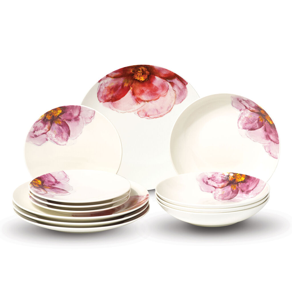 Rose Garden 12 Piece Dinner Set