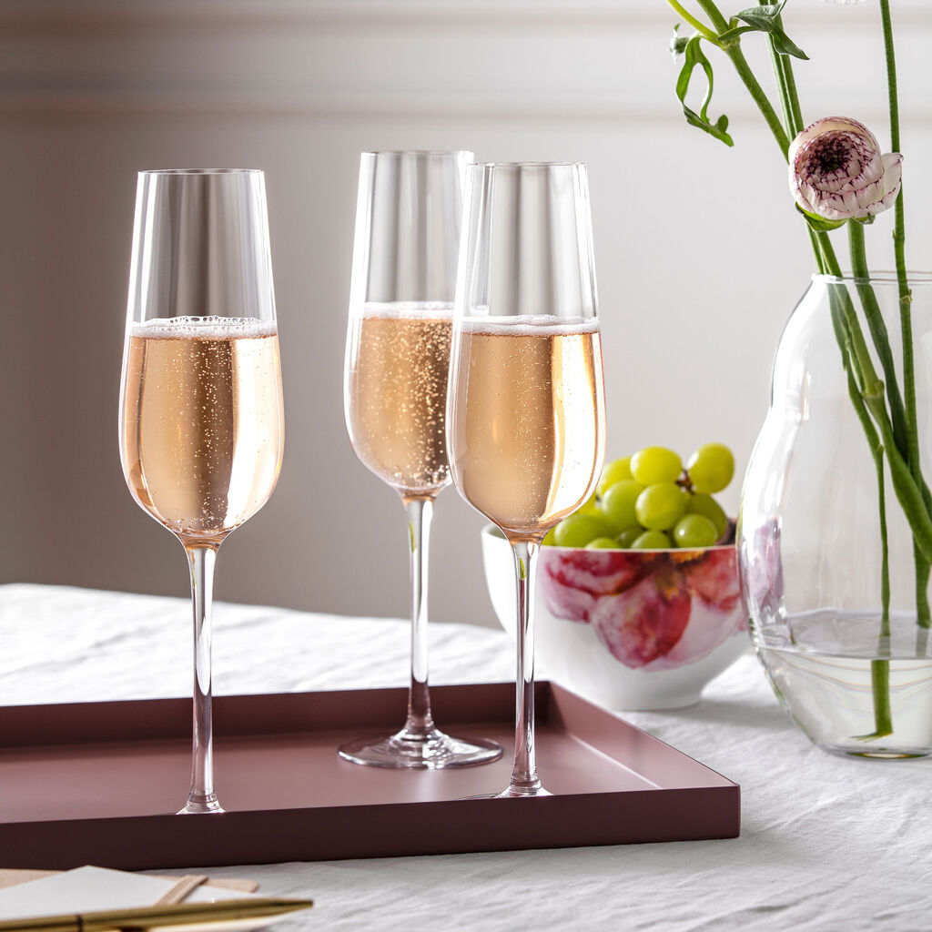 Rose Garden Champagne flute, Set 4 pcs