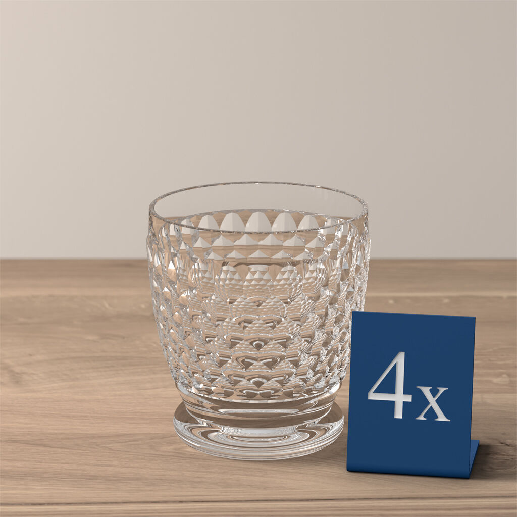 Boston Double Old-Fashioned Glass, Set of 4