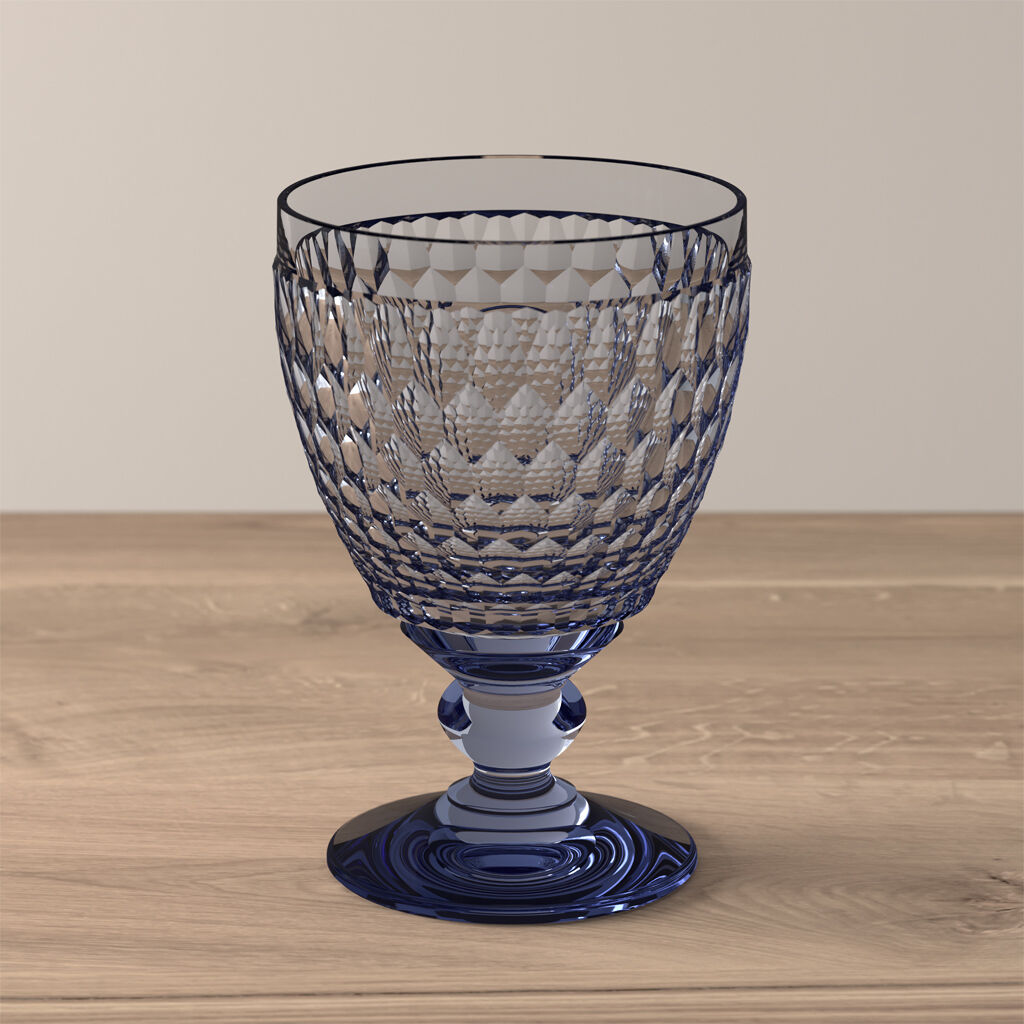 Boston Colored Goblet: Blue