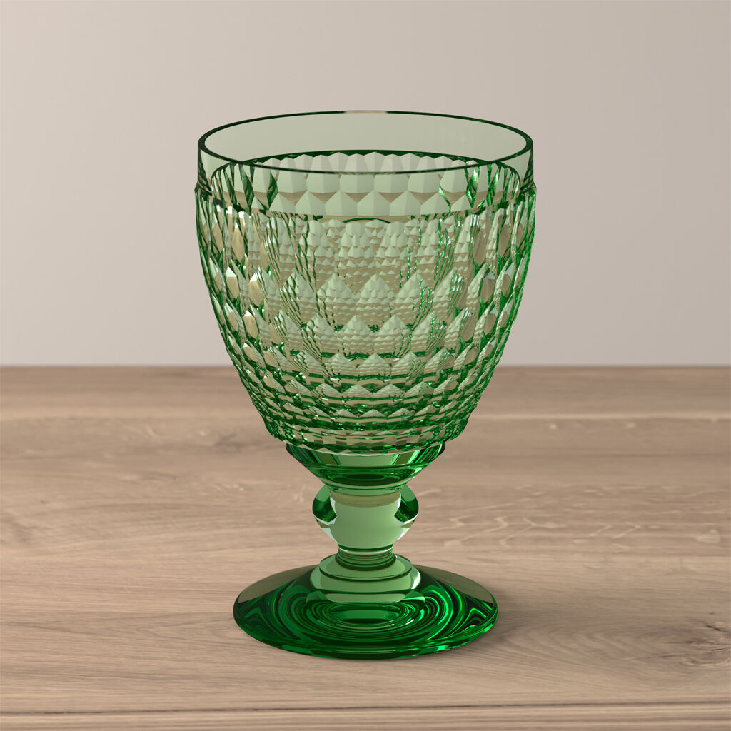 Boston Colored Goblet: Green