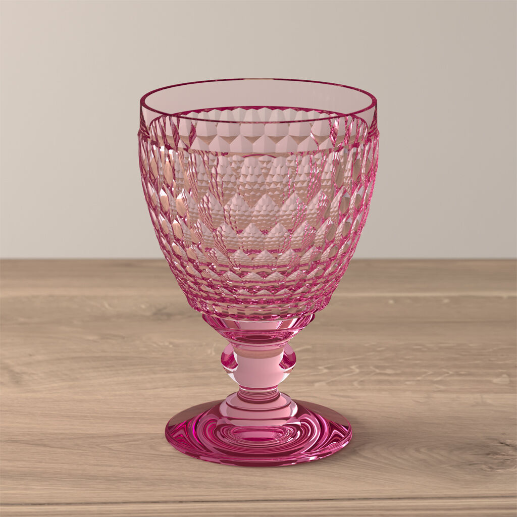 Boston Colored Goblet: Rose