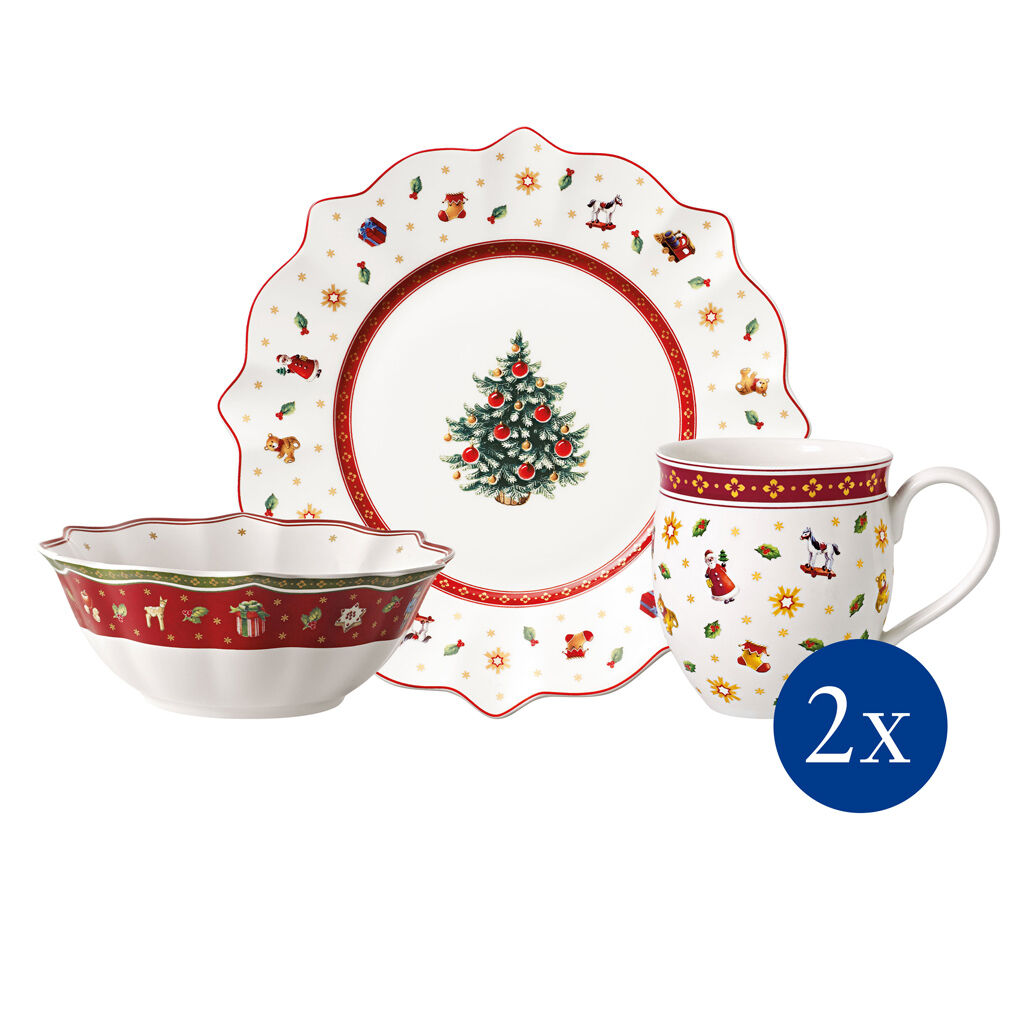 Toy’s Delight Breakfast for 2: White, Set 6 Pieces