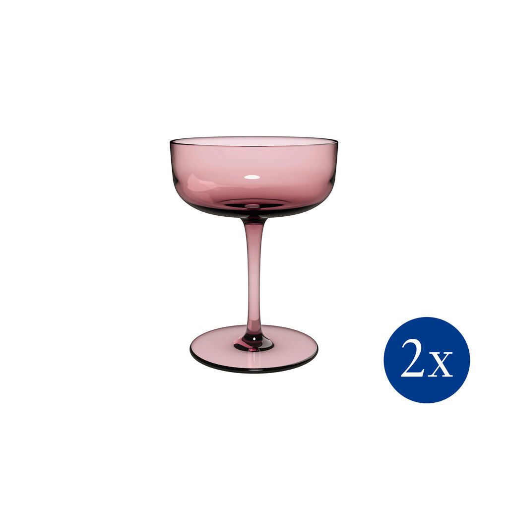 Like Grape Champagne Coupe/Dessert Bowl Set 2 pcs