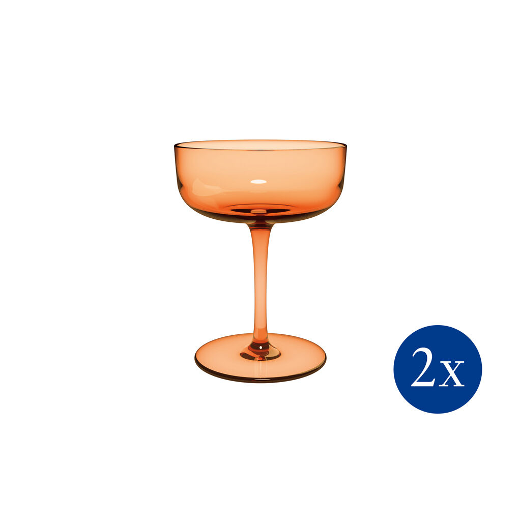 Like Apricot Champagne Coupe / Dessert Bowl Set 2 pcs