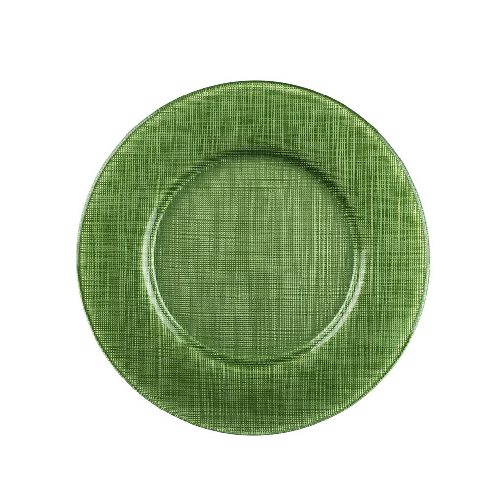 Verona Glass Charger: Green